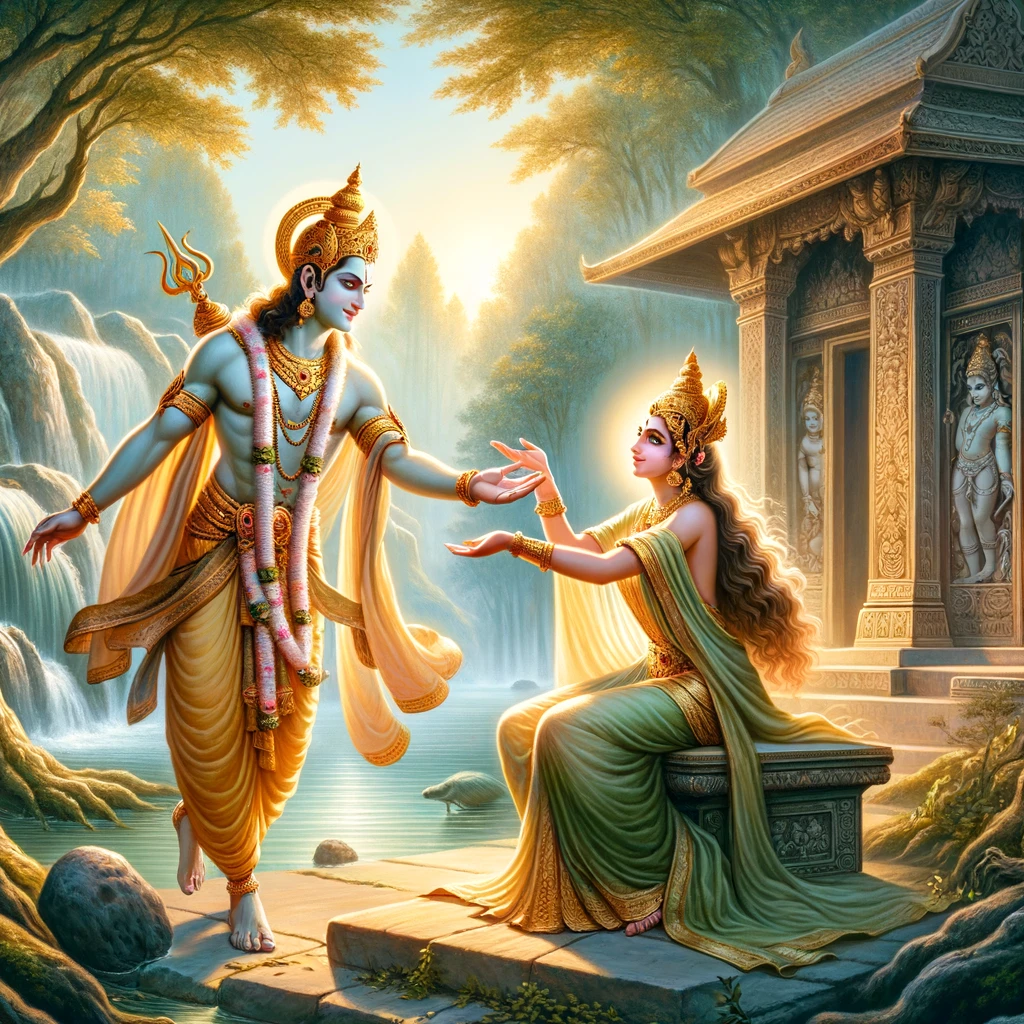 Lord Rama Relieves Ahalya of Her Curse
